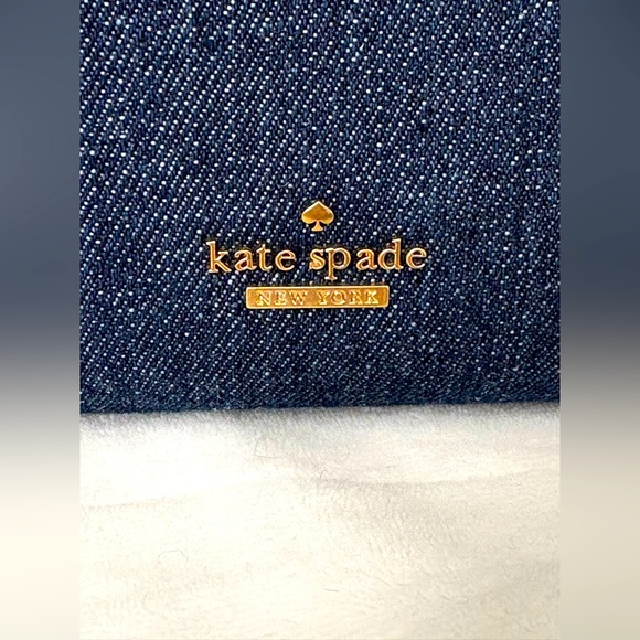 RARE Kate Spade, White Rock Road Denim Sam Satchel - Picture 3 of 16